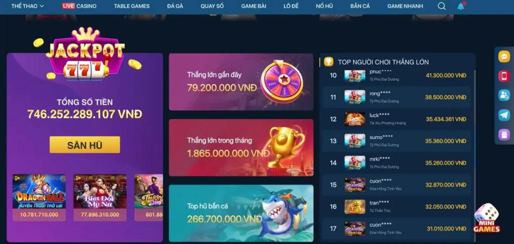 Giải đấu nổ hũ Fun88 với phần thưởng jackpot lớn